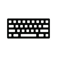 Keyboard icon vector. keyboard vector symbol color editable