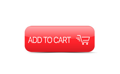 Add to cart button Shopping cart icon Flat design