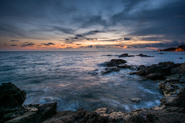 sunset on the beach