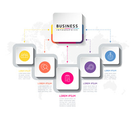 Vector illustration, infographics design, template, marketing, information, with 5 options or steps