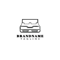 bed logo cartoon logo icon design flat black isolated vector illustration