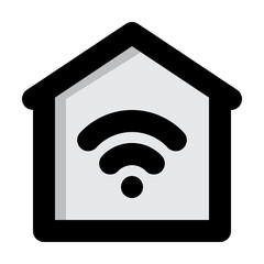 Home Wifi icon illustration