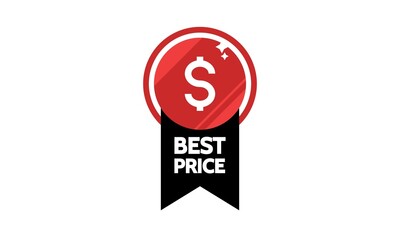 Best price signs guarantee label set. Vector isolated illustration