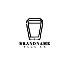 beer glasses cartoon logo icon design template vector illustration