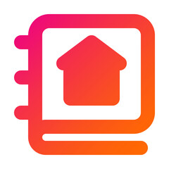 Home Book icon illustration