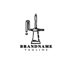 beer pump cartoon logo icon design template symbol isolated vector illustration