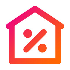 Home Discount icon illustration