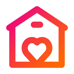 Favorite House icon illustration