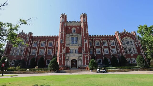 Exterior view of the Evans Hall of The University of Oklahoma
