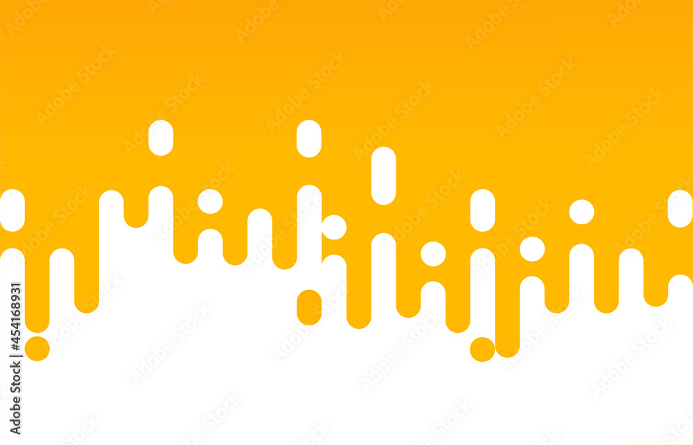 Wall mural abstract pattern yellow orange rounded lines halftone transition. background with gradient, vertical