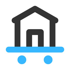 House Relocation icon illustration