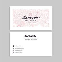 Business Card Set. Vector illustration. EPS10