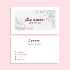 Business Card Set. Vector illustration. EPS10