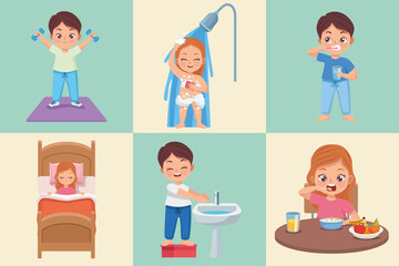 bed routine six children