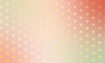 背景・和柄・麻の葉・金色・伝統・模様	