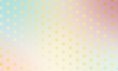 背景・和柄・麻の葉・金色・伝統・模様	