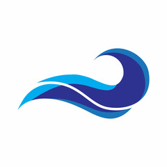 Water wave icon vector illustration design logo