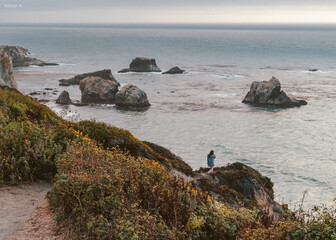 person watching the sea