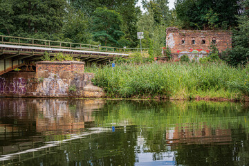 Alte Eisenbahnbr&uuml;cke &uuml;ber die Spree in Cottbus
