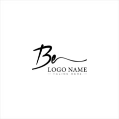 letter bc or CB minimalist feminine handwriting logo. B C handwrititing logo with a beautiful template