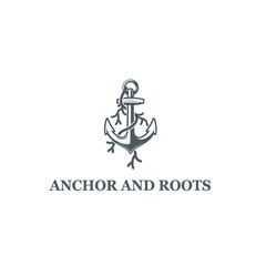 Anchor  and roots logo design 