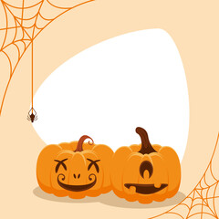 pumpkins and spider