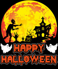 Halloween T Shirt Design.