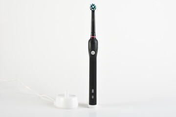 Fototapeta premium Electric toothbrush on the white background