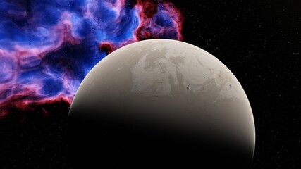 Naklejka premium Planet, stars and galaxy