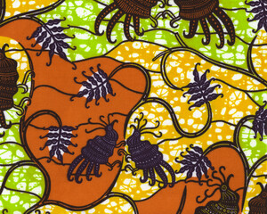 Colorful African fabric, seamless pattern, very high-definition photo  