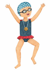girl won swimming competition