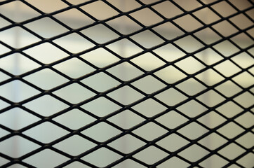 steel mesh fence close-up background