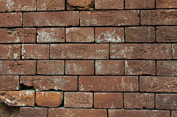 Textured brick wall background brickwork
