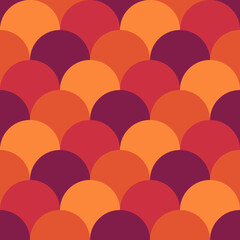 Squamata tiles. Seamless scales pattern. Japan traditional ornament. Ethnic embroidery. Repeated scallops. Fish scale. Repeat scallop shapes background. Japanese sashiko uroko motif. Squama wallpaper