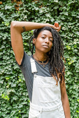 Portrait of stylish young woman outdoors