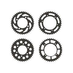 set of gear wheels sprocket