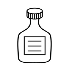 Medicine bottle web icon. Vector illustration isolated on white.