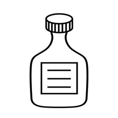 Medicine bottle web icon. Vector illustration isolated on white.