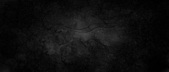 Abstract black grunge watercolor background with dark gray shades on grainy paper. Illustration in gradient watercolor style.