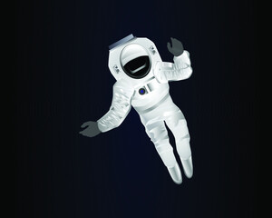 A professional astronaut in a suit  vector 