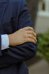 close up of a person holding hands