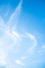 Panorama blue sky clouds background.Bright blue sky with clear white clouds.