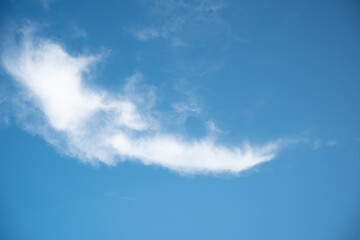Naklejka na ściany i meble Panorama blue sky clouds background.Bright blue sky with clear white clouds.