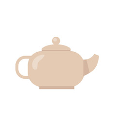 Vector ceramic teapot isolated on a white background.