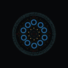 Circular Ancient HUD and UI interface