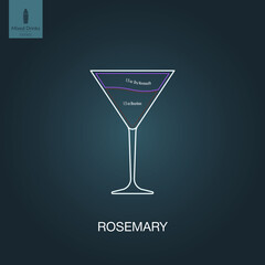 Vector illustration. Mixed alcohol drink. Cocktail