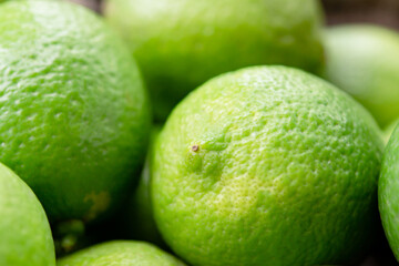 Lime Citrus Fruits background. Fresh juicy limes. Healthy food.