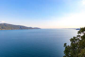 View of Lake Garda from the Gardesana road near Gargnano