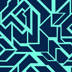 seamless abstract pattern of irregular shapes in blue shades for prints on fabrics, covers, clothes, packaging and also for interior decoration