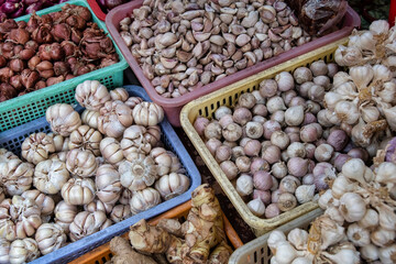 fresh vegetables in a market